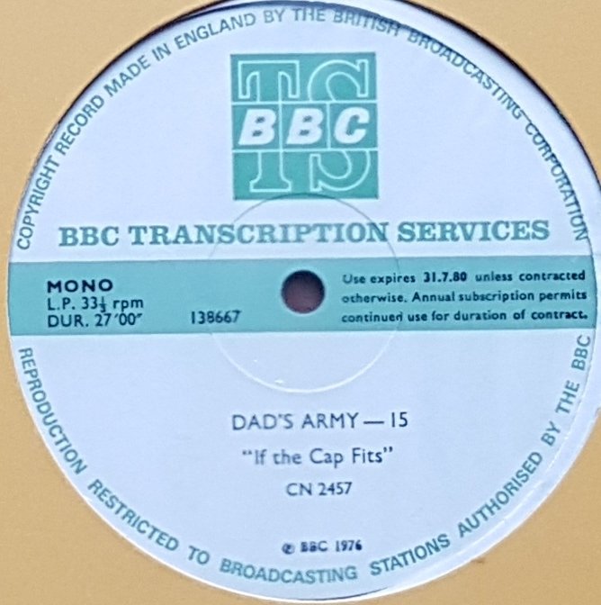 CN 2457 8 Dad's army - 14 & 15 Jimmy Perry / David Croft from the BBC records and Tapes library Label